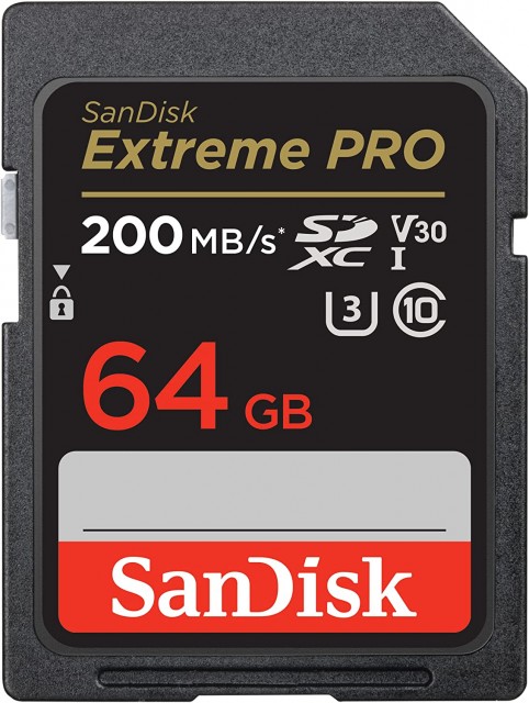 Sandisk SanDisk SDXC card Extreme Pro UHS-I, Class 10, U3, V30, 64GB, 200MB/s