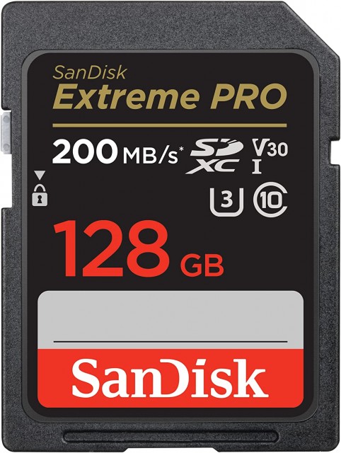 Sandisk SanDisk 128GB SDXC Extreme Pro R200/W90MB/s V30