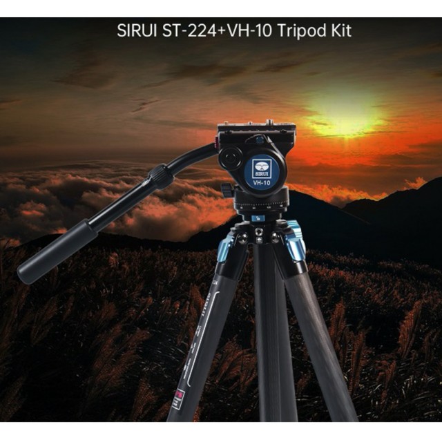 Sirui Sirui Superb Traveller 224 Carbon Fibre Tripod with VH-10 video head