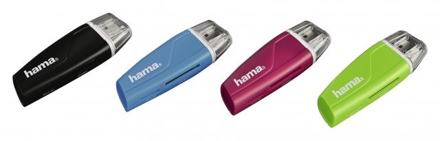 Hama Hama USB 2 card reader, SD / microSD assorted colours
