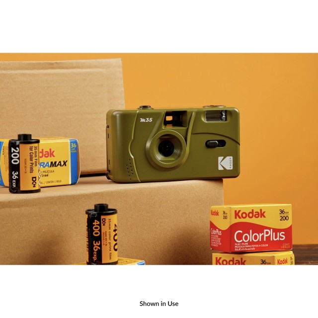 Kodak M35 Re-usable 35mm Camera, Olive Green - Castle Cameras