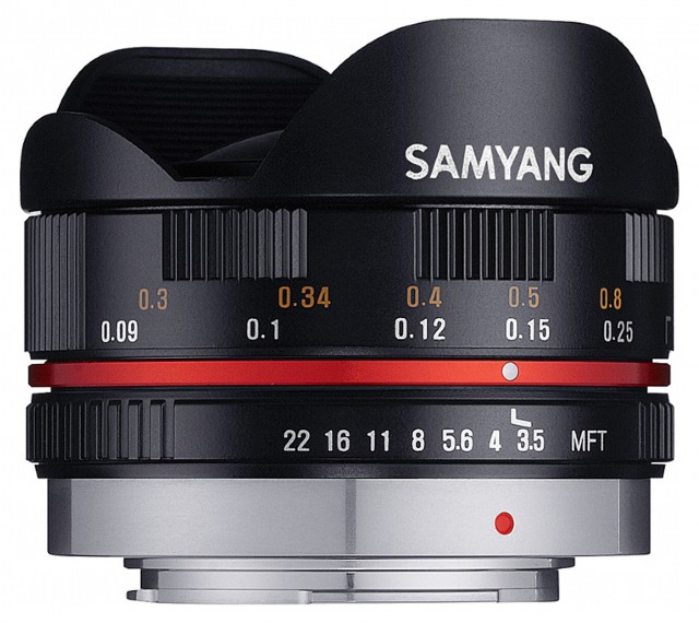 Samyang 7.5mm f3.5 Fisheye lens for Micro Four Thirds, black
