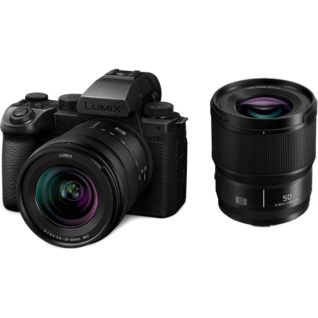 Lumix Panasonic Lumix S5IIX Mirrorless Camera with 20-60 and 50mm lenses