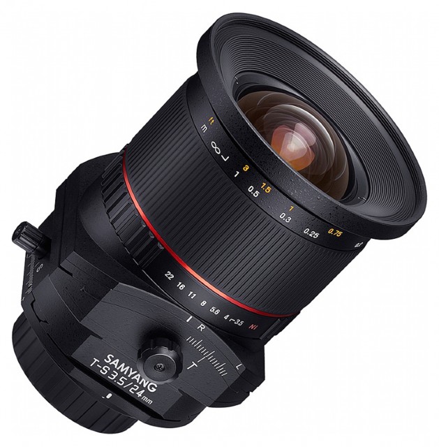 Samyang 24mm f3.5 T-S lens for Canon EOS