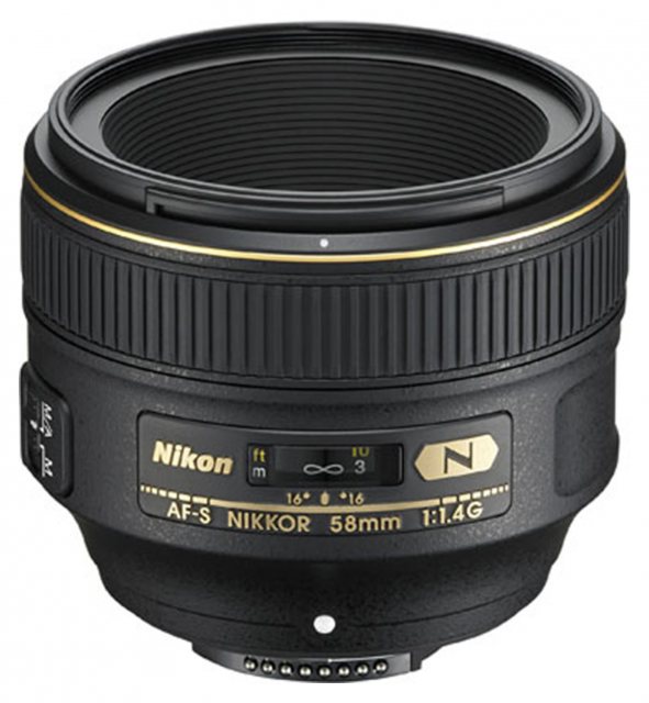Nikon AF-S 58mm f1.4G lens