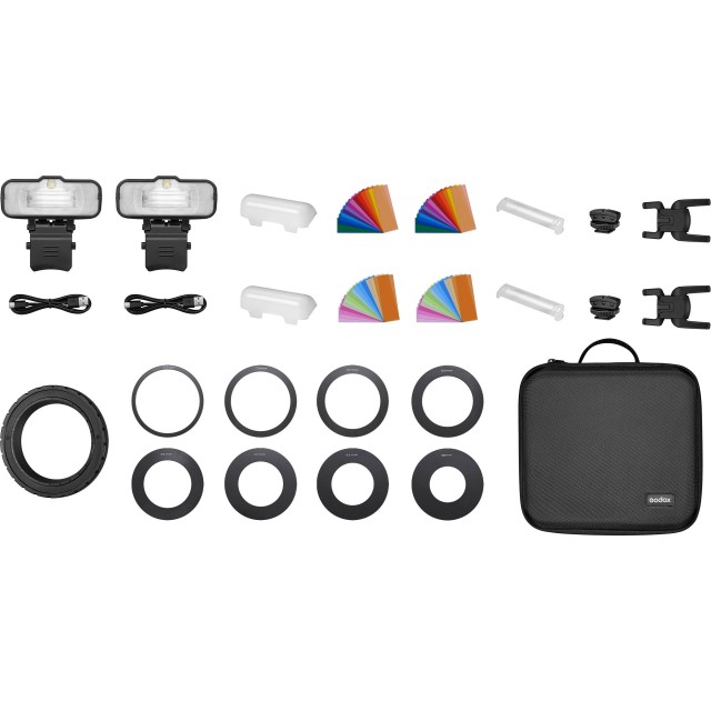 Godox Godox MF12-K2 Macro Flash Kit containing two MF12 flashes plus accessories