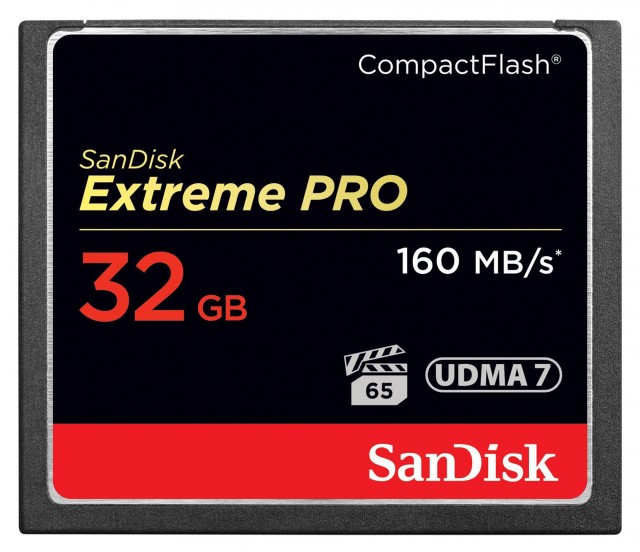 Sandisk High-Speed Compact Flash Extreme PRO 32Gb, 1000x, 160Mb/s