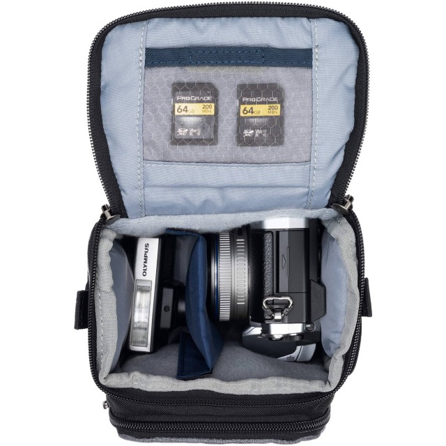 Think Tank SpeedTop Crossbody 10 – Kameratasche Mit Magnetdeckel, Schwarz/grau, Für Schnellen Zugriff