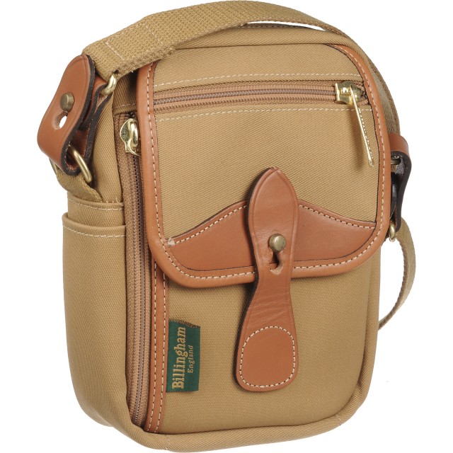 Billingham Billingham Compact Stowaway, Khaki Canvas/Tan leather trim