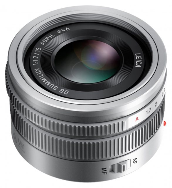 Panasonic 15mm f1.7 Leica DG Summilux lens, silver