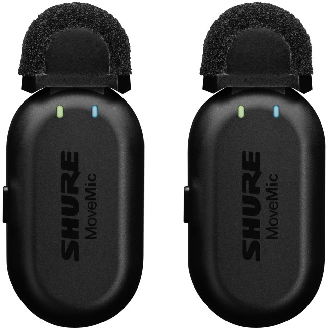 SHURE Movemic Two ワイヤレスマイク Shure MoveMic Two Receiver Kit Two-Channel Wireless Lavalier