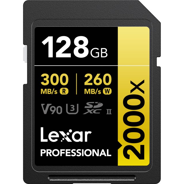 Lexar Lexar 128GB SDXC Gold UHS-II R300/W260MB/s V90