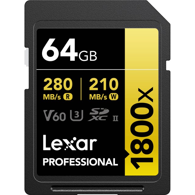 Lexar Lexar 64GB SDXC Gold UHS-II R280/W210MB/s V60