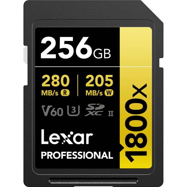 Lexar Lexar 256GB SDXC Gold UHS-II R280/W205MB/s V60