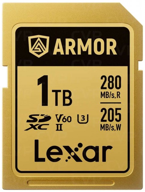 Lexar Lexar SDXC Pro Gold Series ARMOR UHS-II 1TB V60 IP68 Stainless Steel R280/W210