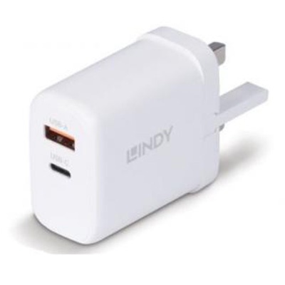 Lindy Lindy 65W USB Type A & C Mains Charger, GaN technology