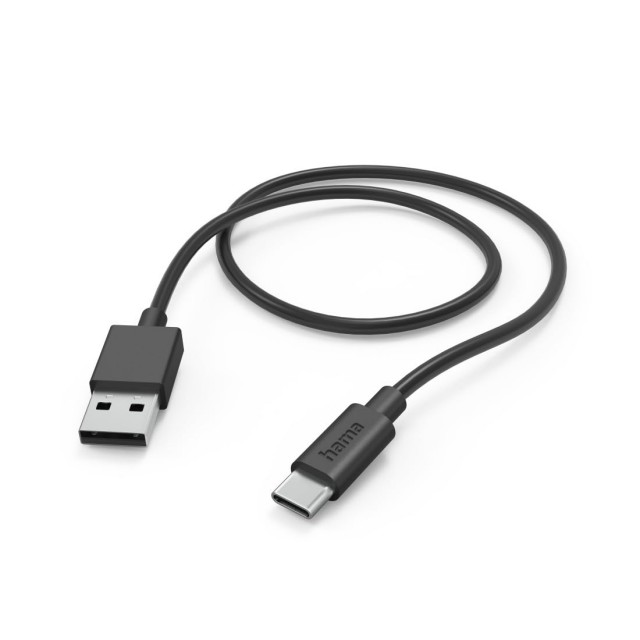 Hama Hama USB-A to USB-C Quick Charging Cable, USB 2.0, 1 Metre, Black