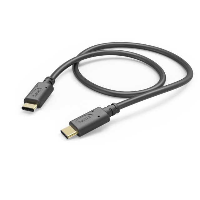 Hama Hama USB-C to USB-C Quick Charging Cable, USB 2.0, 1 Metre, Black