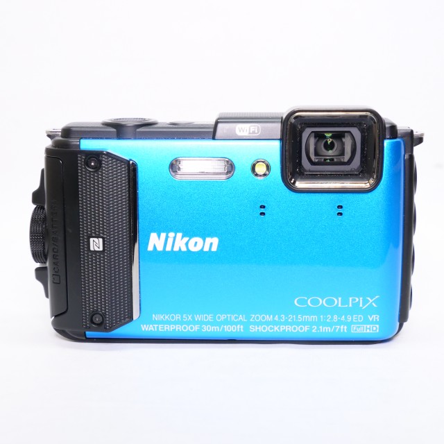Nikon Used Nikon Coolpix AW130 waterproof digital compact camera, blue