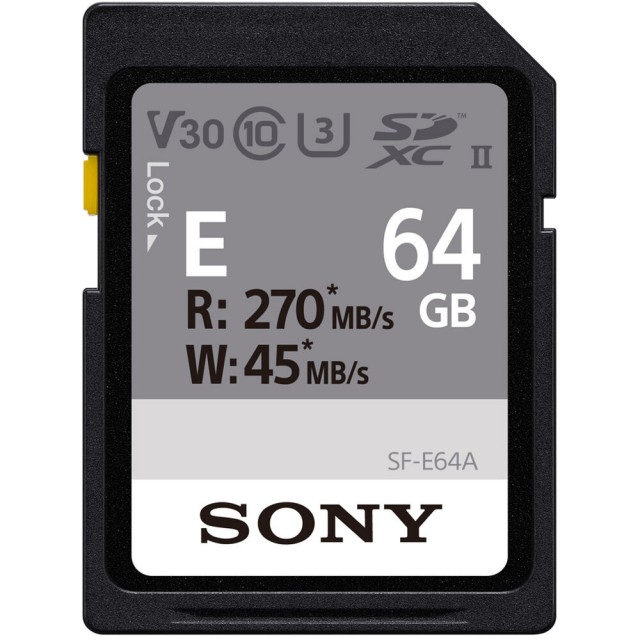 Sony Sony 64GB SDXC SF-E UHS-II R270/W45MB/s