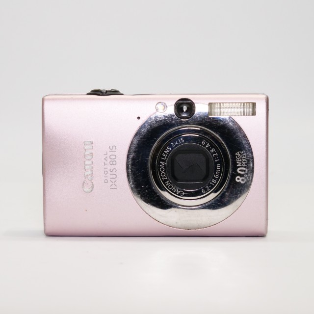 Canon Used Canon Ixus 80 IS digital compact camera, pink