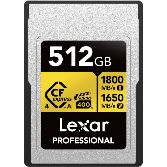 Lexar Lexar 256GB, CFexpress PRO Type A Gold 4, R1800/W1650MB/s, VPG400