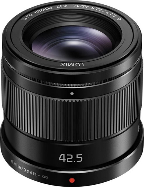 Panasonic 42.5mm f1.7 Lumix G Power OIS lens, black