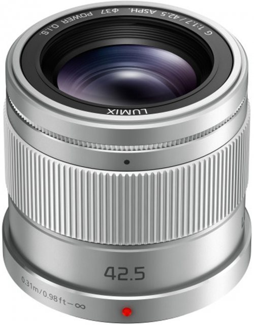 Panasonic 42.5mm f1.7 Lumix G Power OIS lens, silver