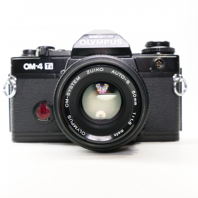 Olympus Used Olympus OM-4 Ti 35mm SLR with 50mm lens, black