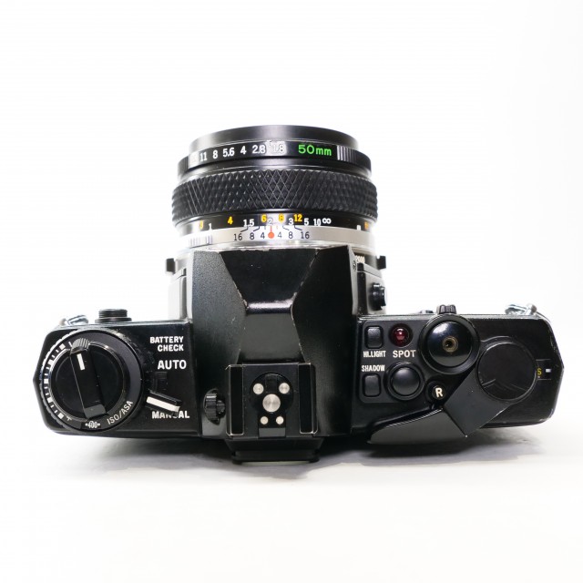 Used Olympus OM-4 Ti 35mm SLR with 50mm lens, black | £499