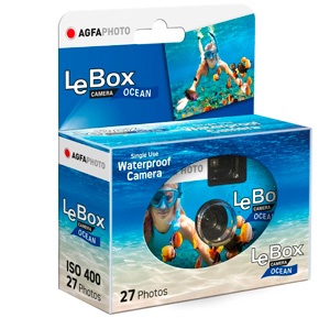 Sundry AGFAPHOTO LeBox Ocean underwater single-use camera, 400 ISO, 27 exposure