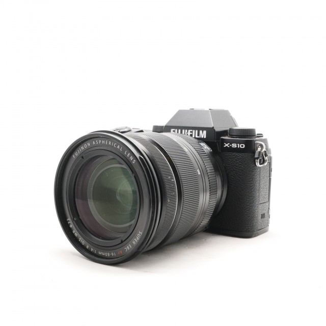Fujifilm Used Fujifilm X-S10 Mirrorless Camera, Black with XF16-80mm f4 R OIS WR lens