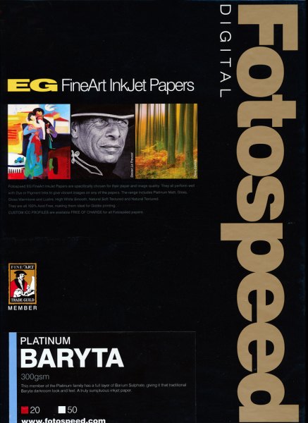 Fotospeed Platinum Baryta Paper, 300gsm, 210x594mm x 25