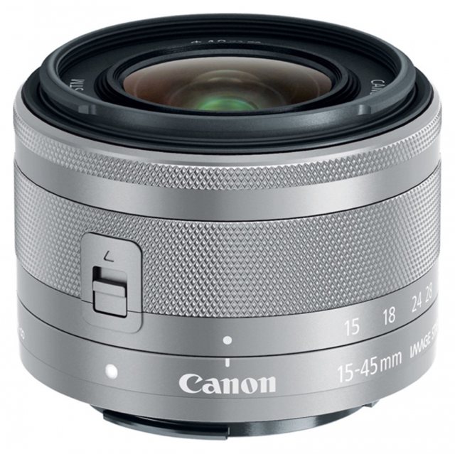 Canon EF-M 15-45mm f3.5-6.3 IS STM lens, silver