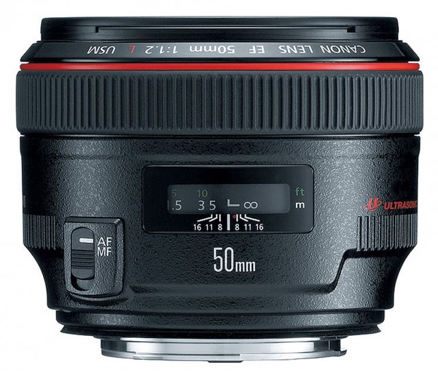 Canon EF 50mm f1.2L USM lens