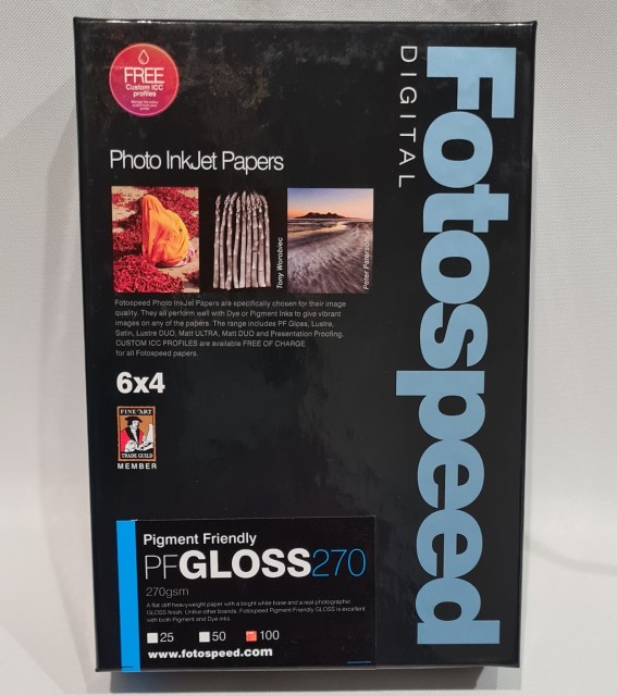 Fotospeed PF Gloss Paper, 270gsm, 6x4 - 100 sheets