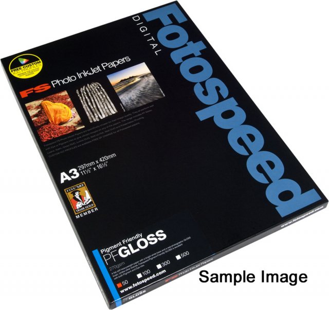 Fotospeed PF Gloss Paper, 270gsm, A3plus - 50 sheets