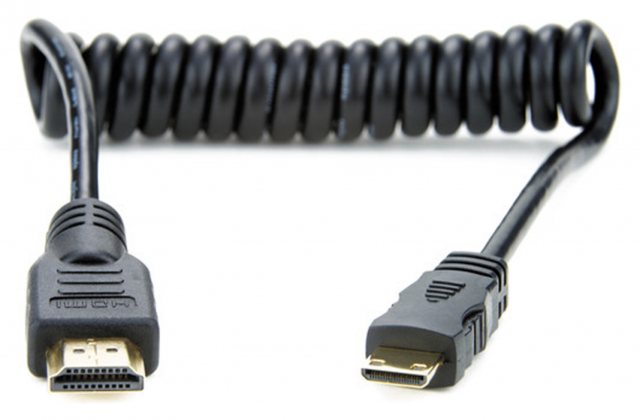 Atomos Coiled mini HDMI to full HDMI cable (30-45cm)