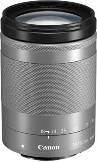 Canon EF-M 18-150mm lens, silver