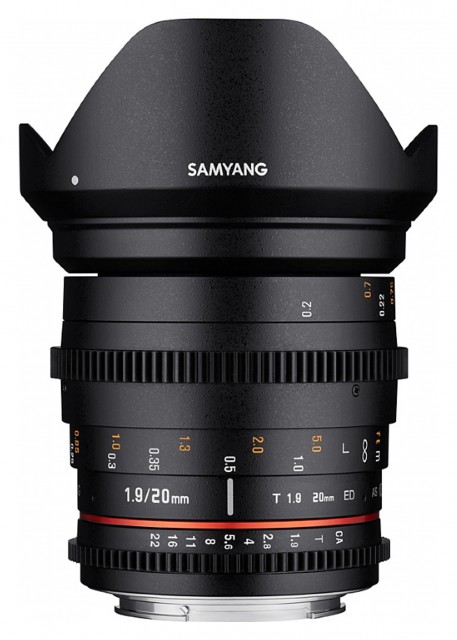 Samyang 20mm T1.9 VDSLR lens for Sony FE