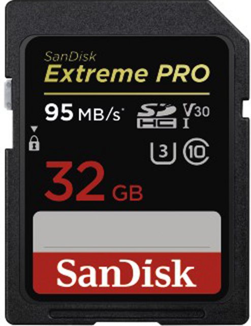 Sandisk SDHC card Extreme Pro V30, UHS-I, 32gb