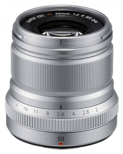 Fujifilm XF 50mm f2.0 R WR lens, silver