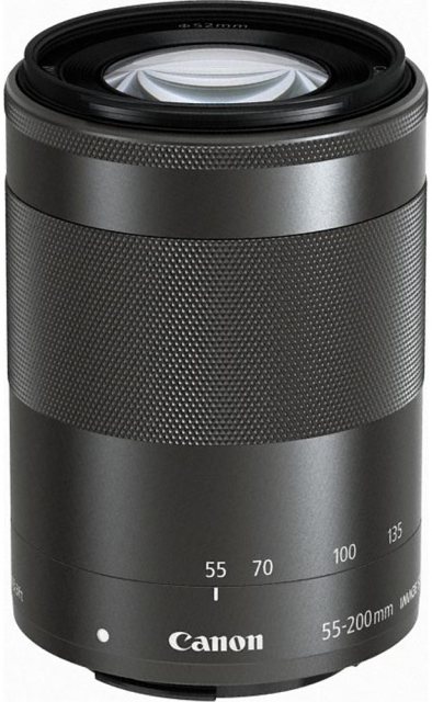 Canon EF-M 55-200mm f4.5-6.3 IS STM lens, black