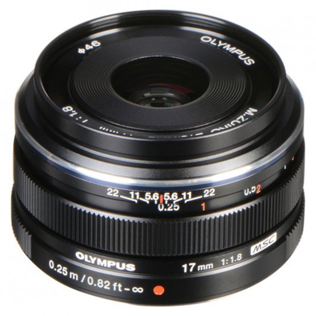Olympus M.ZUIKO DIGITAL 17mm f1.8 lens, black