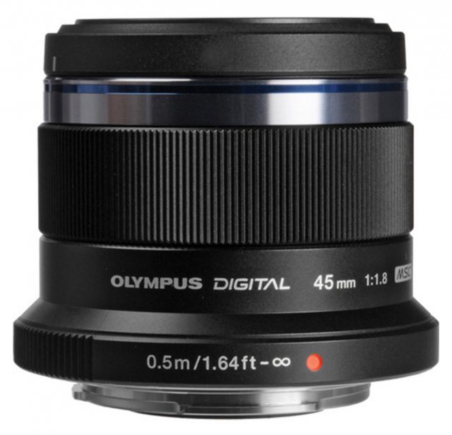 Olympus M.ZUIKO DIGITAL 45mm f1.8 lens, black