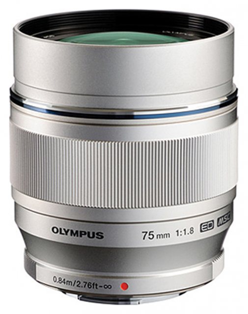 Olympus Olympus M.ZUIKO DIGITAL ED 75mm f1.8 Lens, silver