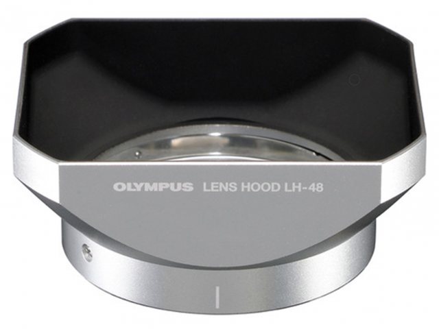 Olympus LH-48 Metal Lens Hood for M.ZUIKO 12mm f2, silver