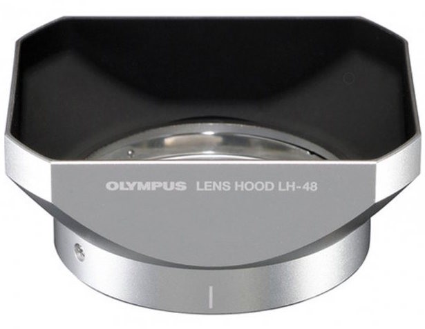 Olympus LH-48 Metal Lens Hood for M.ZUIKO 12mm f2, silver