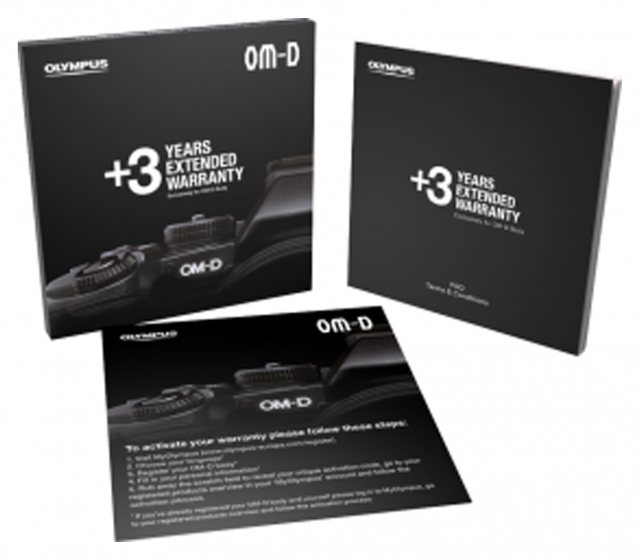 Olympus Three Years Extended Warranty Card, OM-D
