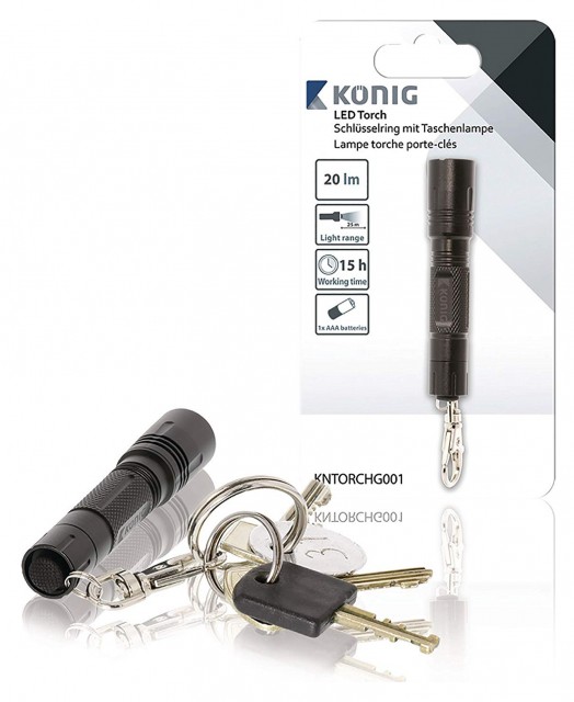 Konig LED torch, 20lm, black